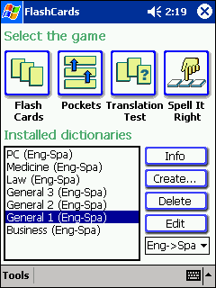 LingvoSoft FlashCards English <-> Spanish for Pocket PC 1.3.14 full